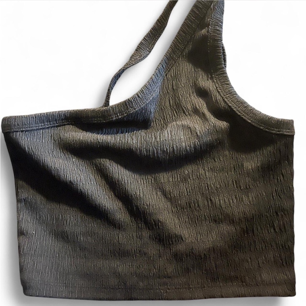 American Eagle Outfitters Black Textured Tank Top